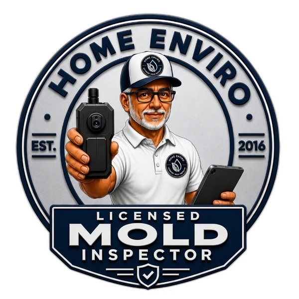 Home Enviro licensed mold inspector badge